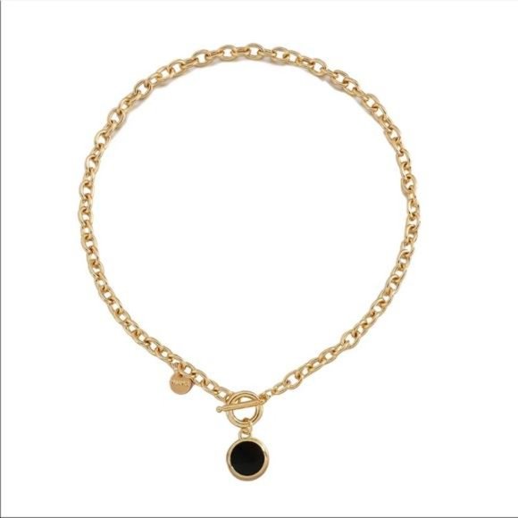 NEW 18K GOLD CHAIN TOGGLE NECKLACE, NICE NECKLACE, CUTE NECKLACE - Picture 6 of 10